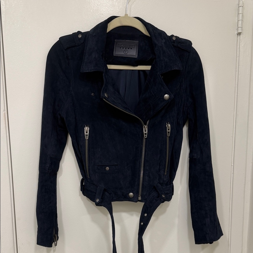 BlankNYC Women's Black Suede Biker Jacket